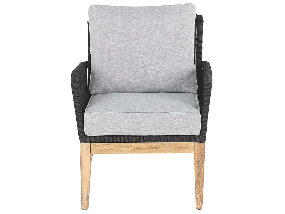 Lounge Set mit Tisch 4-Sitzer MERANO Akazienholz Grau_772238
