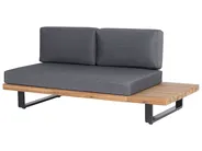 Garten Ecksofa mit Tisch 5-Sitzer MYKONOS zertifiziertes Akazienholz Dunkelgrau rechtsseitig_737848