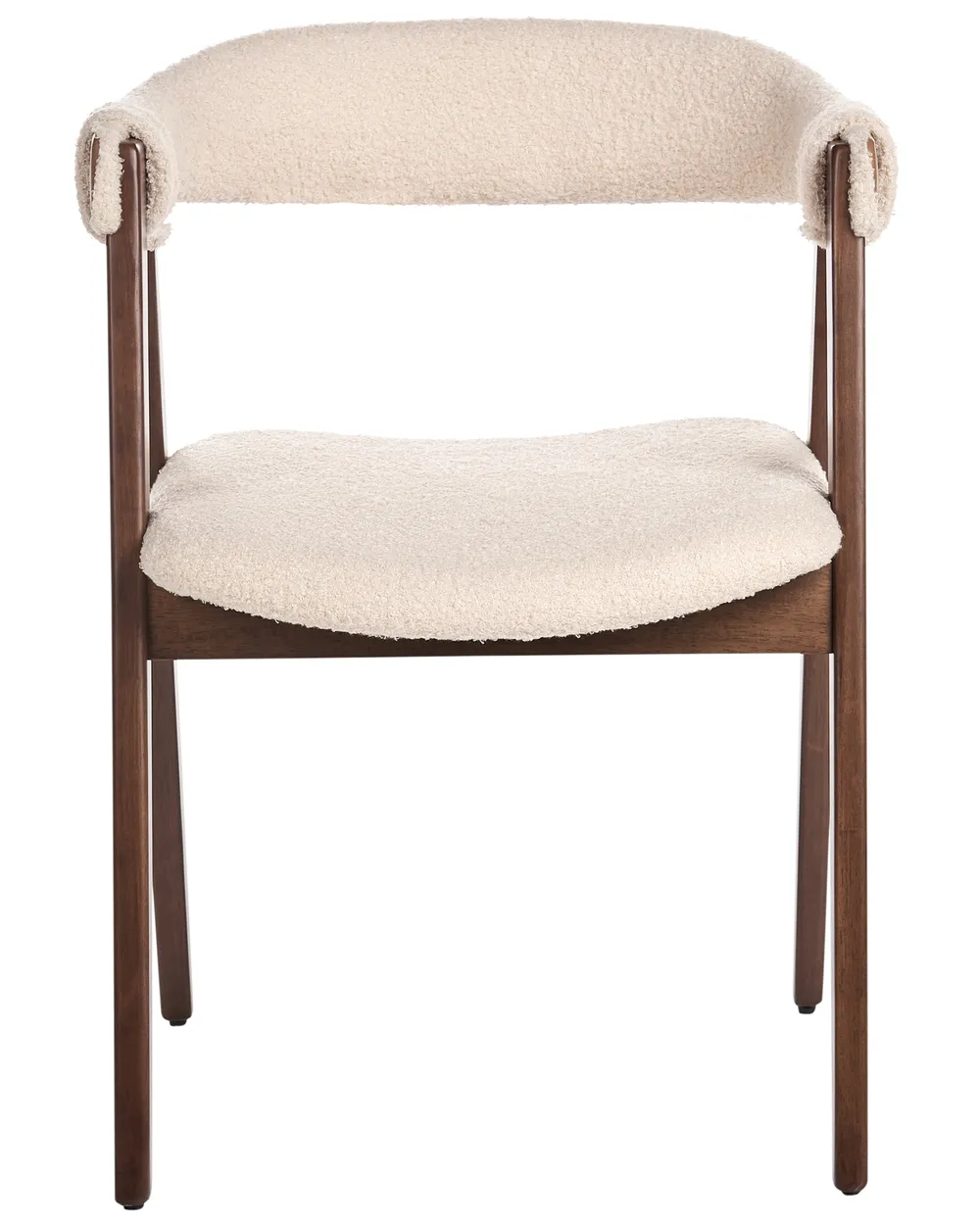 Esszimmerstuhl 2er Set DAY Bouclé Dunkelbraun / Beige_949151