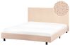 Wasserbett Bouclé ALBI 140 x 200 cm Beige