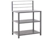 4 Piece Outdoor Kitchen Set with Sink VIGGIANO Grey Metal_981018