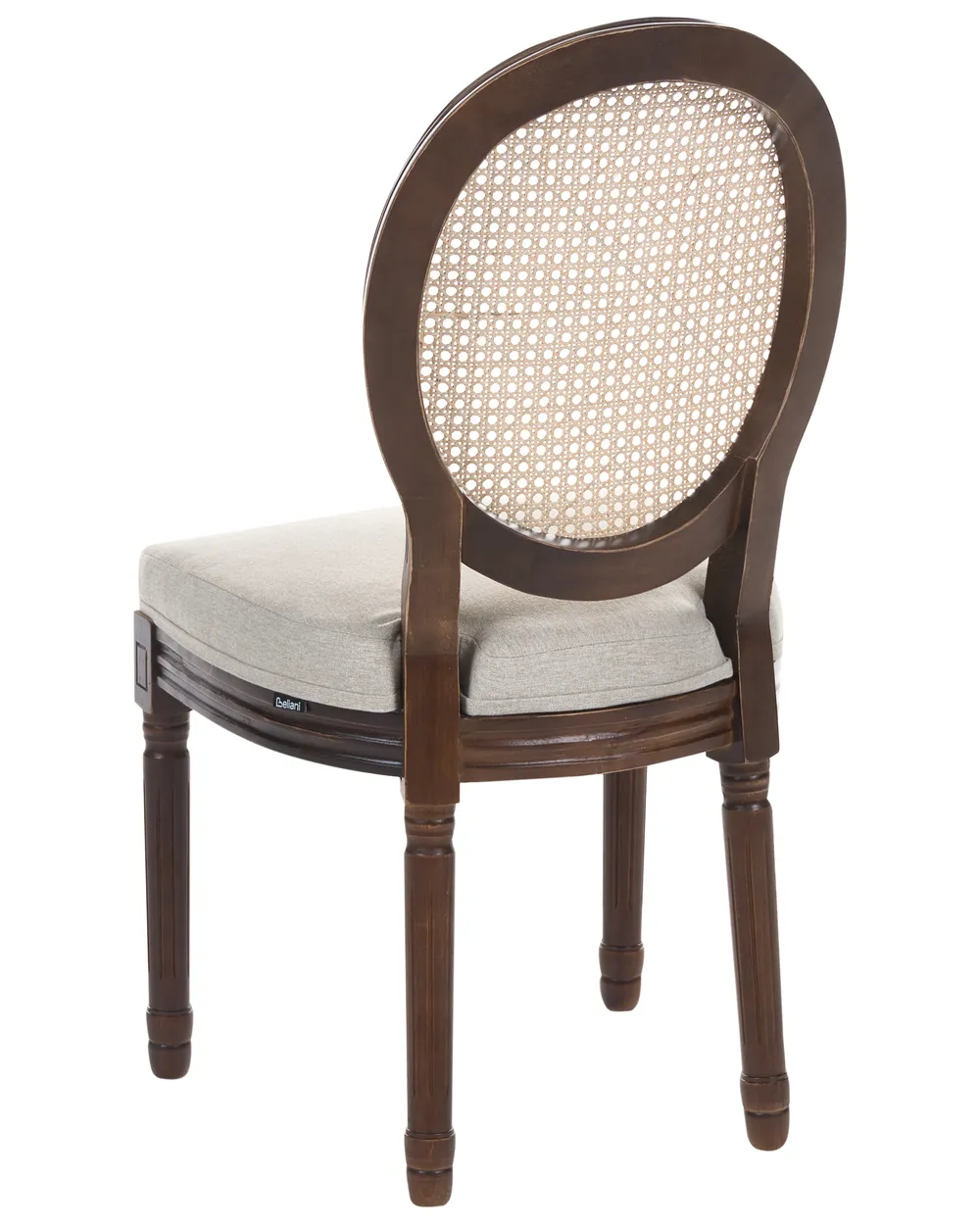 Set of 2 Chairs NIVLOC Wood Dark Brown/ Beige_1095729