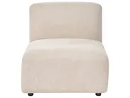 Modular Corner Sofa 3 Seater HEDE with Ottoman Fabric Light Beige Right Hand_1092177