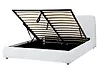 Bett mit Stauraum BLAGNAC Stoff Hellgrau 160 x 200 cm