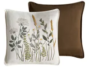 Dekokissen 2er Set KNEMA 45 x 45 cm Baumwolle Weiß Blumenmuster_1041082