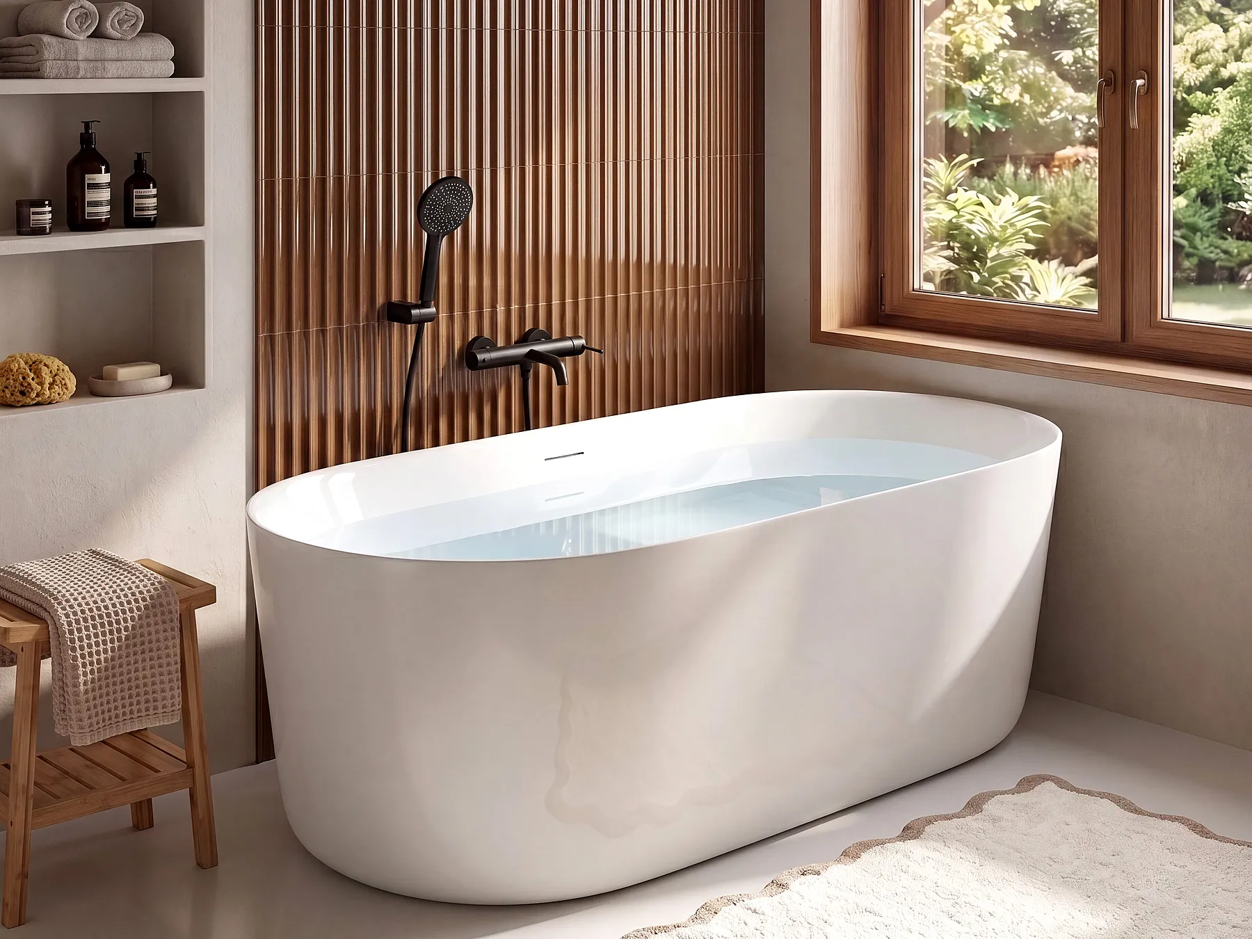 Baignoire îlot IPIAS 169 x 81 cm Blanc_1149559