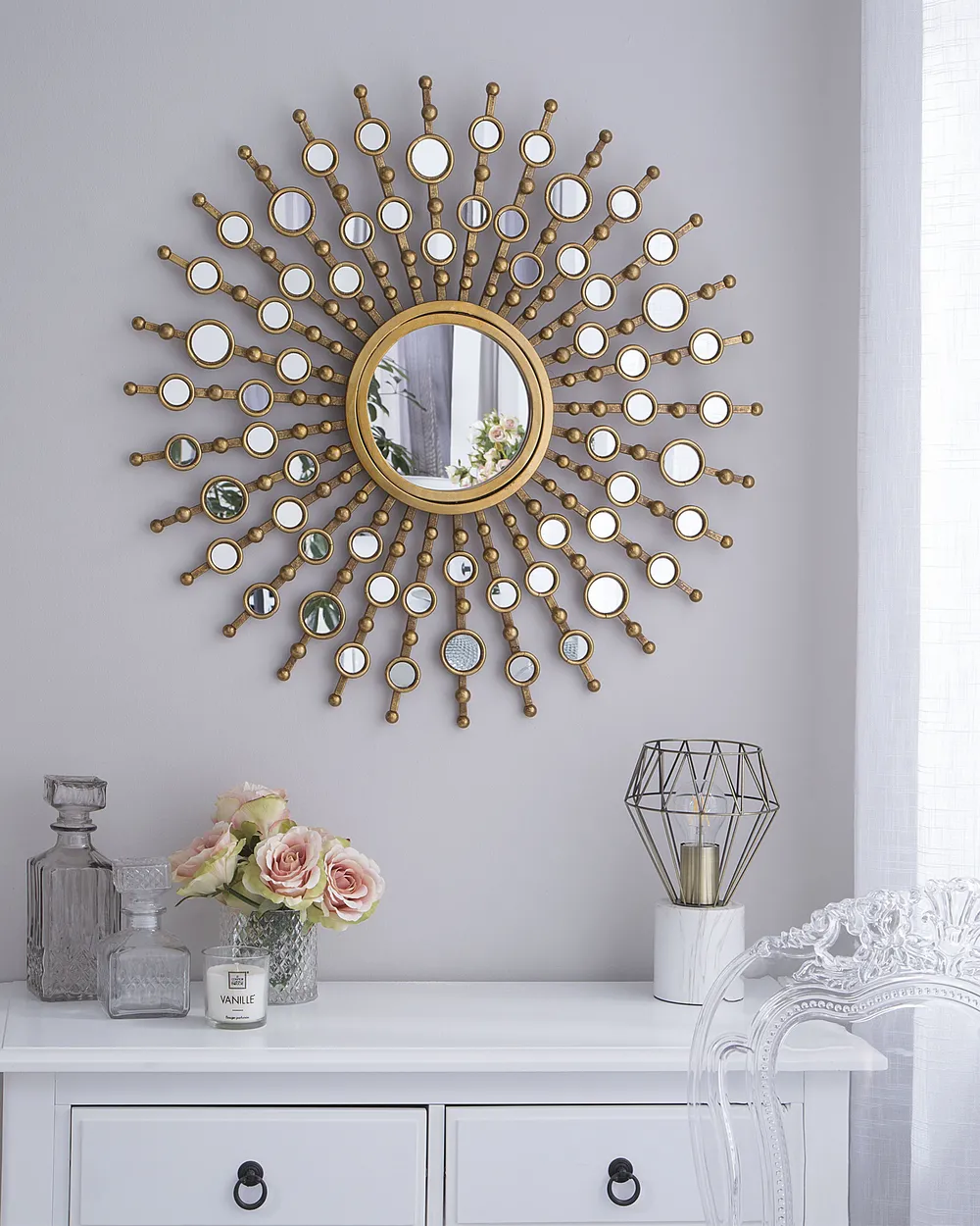 Wandspiegel BLOIS 70 cm 70 cm Metall Gold_904029