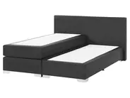 Boxspringbett Kunstleder PRESIDENT 160 x 200 cm Schwarz_35852