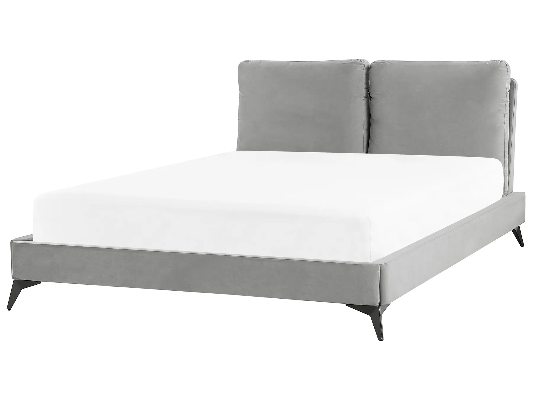 Krevet Samet MELLE 140 x 200 cm Sivi_829840