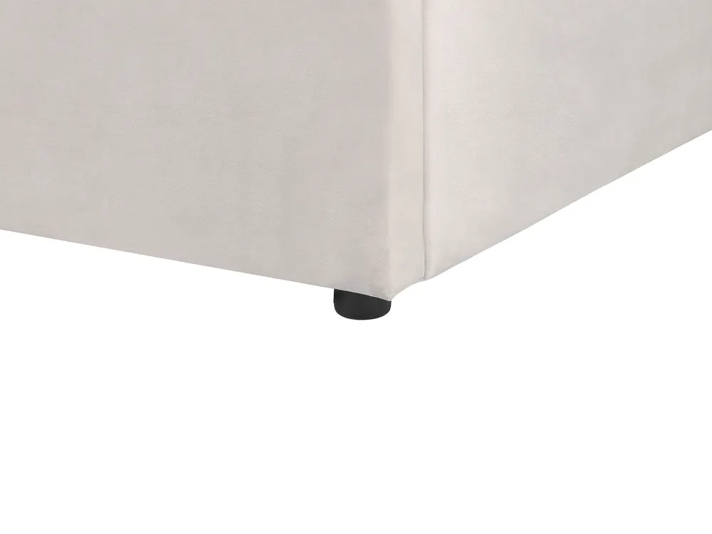 Ottoman Bed LAVAUR Velvet Off-White 160 x 200 cm (EU King Size)_870938