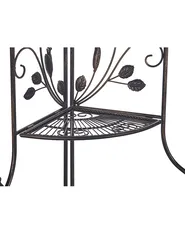 Eckregal SIDERNO 35 cm 158 cm Metall Schwarz_791377