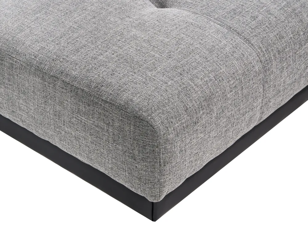 Ottomane TORPO Stoff Grau / Schwarz_1086452