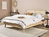 Bett mit Lattenrost Rattan MONPAZIER 160 x 200 cm Hellbraun