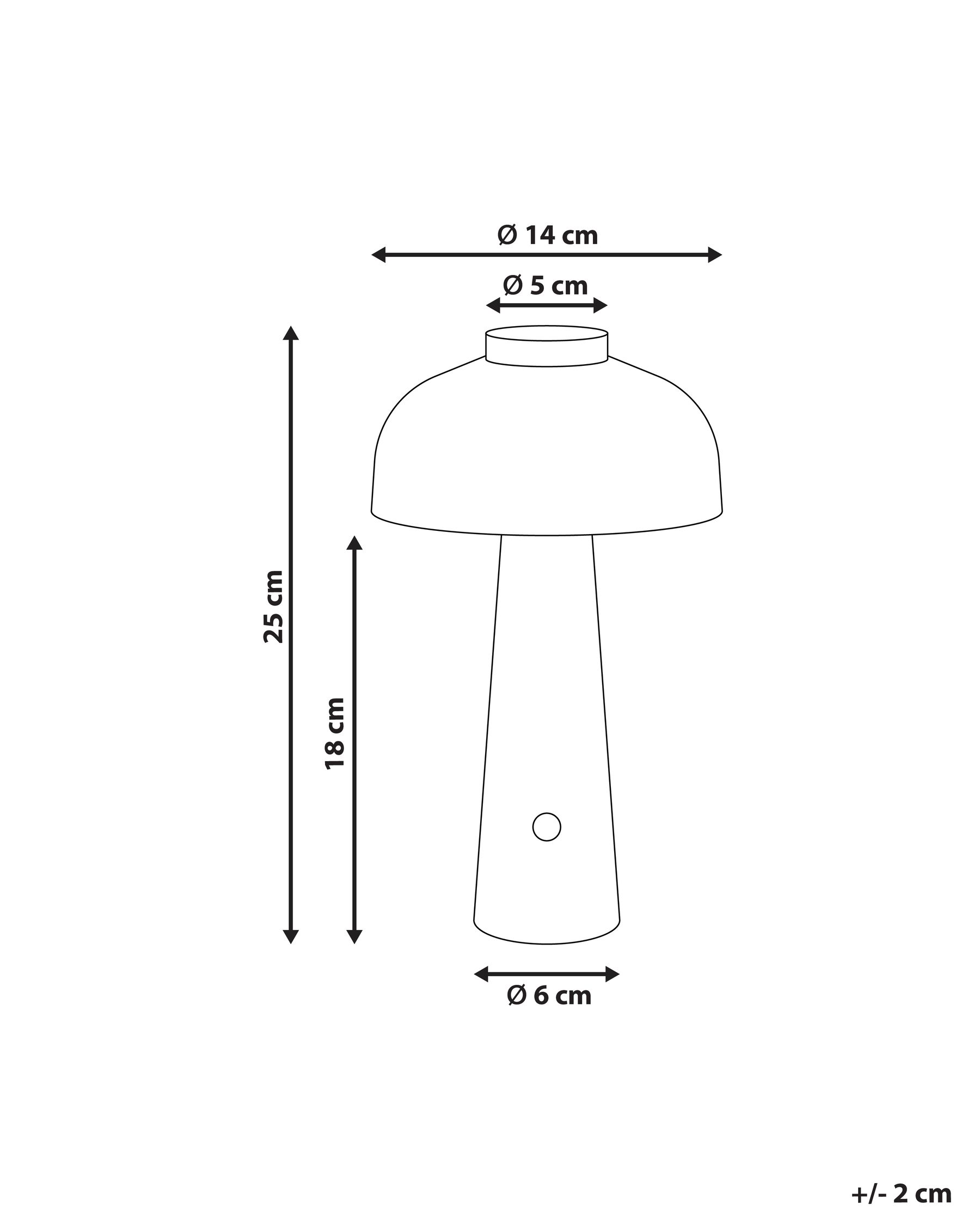 Kabellose LED Tischlampe AGUSAN mit Dimmer Metall Schwarz_955311