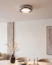 LED Deckenlampe NITH mit Dimmer Glas Silber_1107071