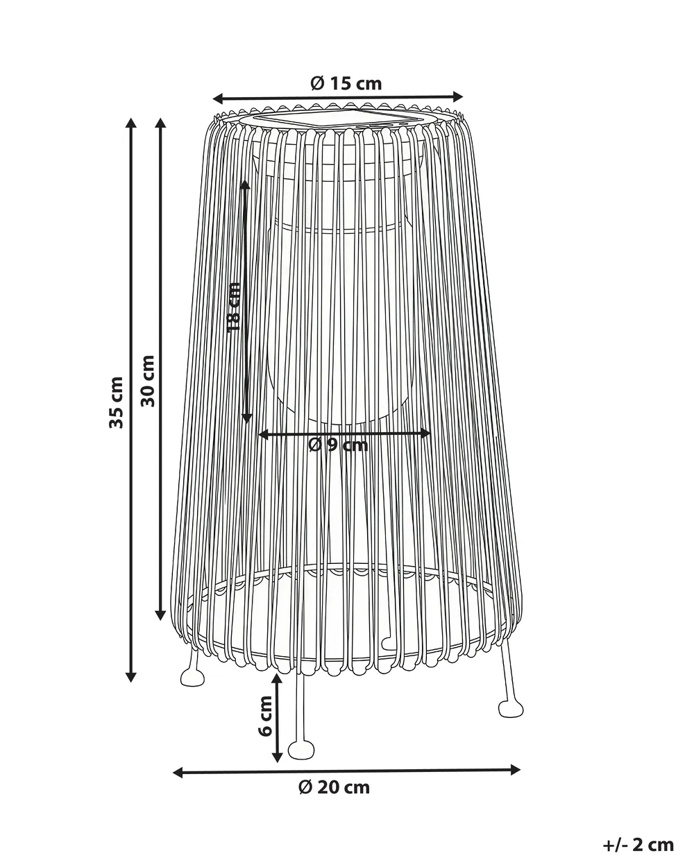 Solar Powered Lantern SEMLIKI 35 cm Natural_1045353