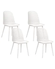 Esszimmerstuhl 4er Set EMORY Weiß_876544