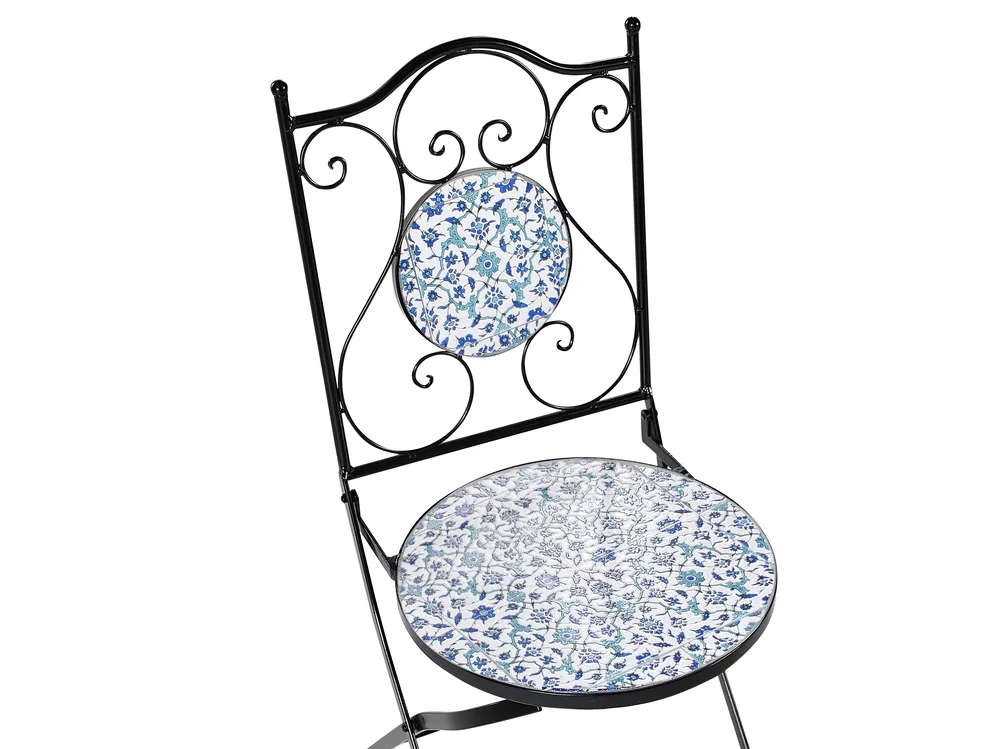 Bistro Set klappbar CHAPECO Metall Schwarz_986319