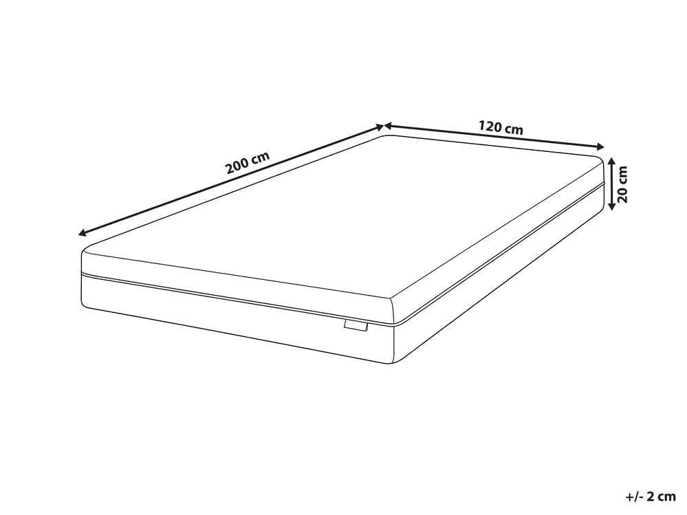 Memory Foam Mattress MEMORY BALANCE PLUS H3/4 Firm 120 x 200 cm (EU Small Double)_1109676