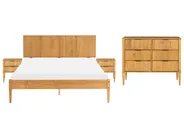 Schlafzimmer Set Kiefernholz AMBAZAC 160 x 200 cm Hellbraun_1118944