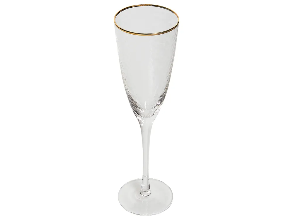 Set of 4 Champagne Flutes TOPAZ 250 ml Transparent_912949