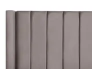 Bett mit Stauraumbank NOYERS Samtstoff Grau 140 x 200 cm_920485