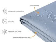 Bâche de protection CHUVA 90 cm 90 cm 105 cm Gris_914402