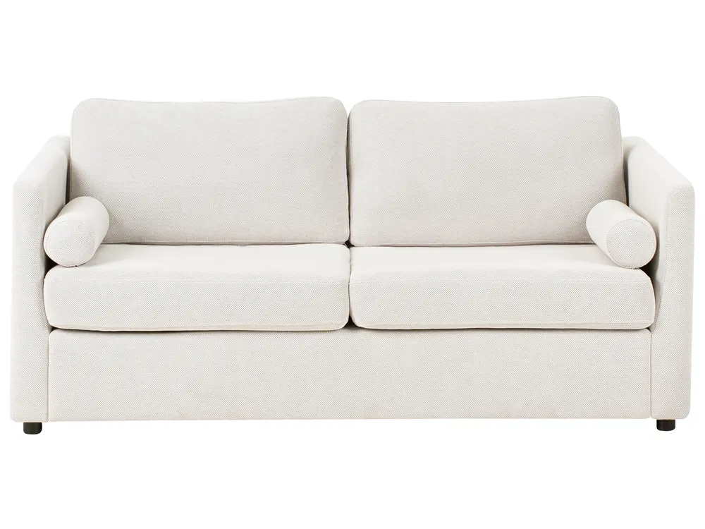 Schlafsofa INKOO Stoff Cremeweiß