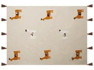 Kuscheldecke KHANDWA Baumwolle 130 x 180 cm Beige_829286