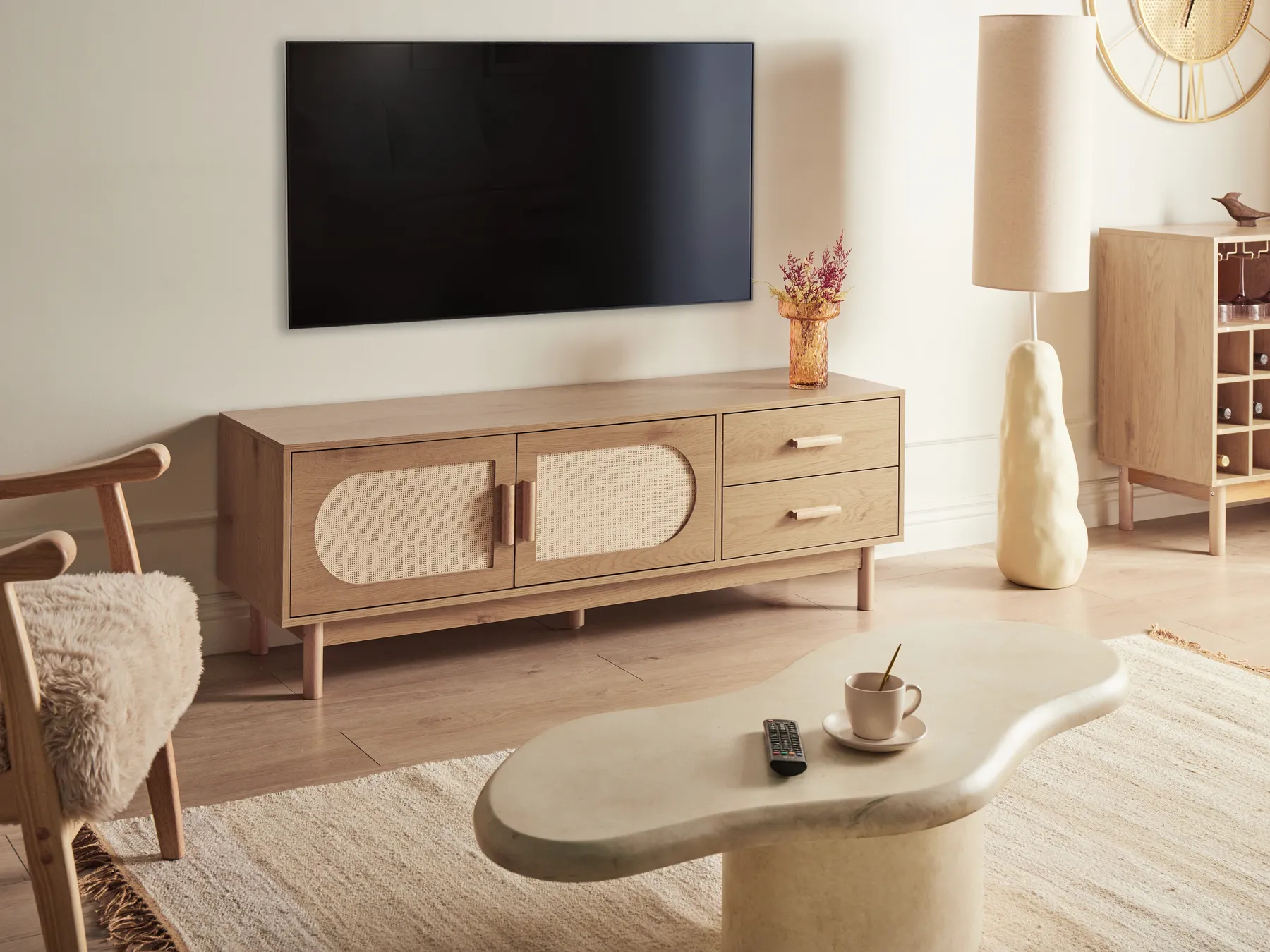 TV Stand COSTELLO Light Brown_1022832