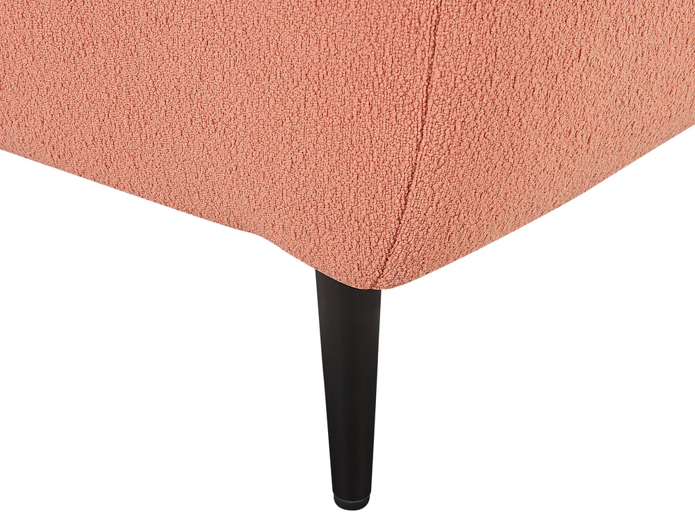 Rechtsseitige Chaiselongue CHEVANNES Bouclé Pfirsichrosa_819580