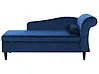 Rechtsseitige Chaiselongue LUIRO mit Stauraum Samtstoff Marineblau