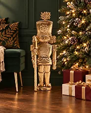 Christmas Decoration KUOPIO 80 cm Nutcracker Gold_1170934