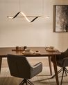 LED Hängeleuchte KHUTTI mit Fernbedienung mit Dimmer Metall Schwarz