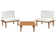 Lounge Set mit Tisch 2-Sitzer FRASCATI modular zertifiziertes Akazienholz Cremeweiß_919546