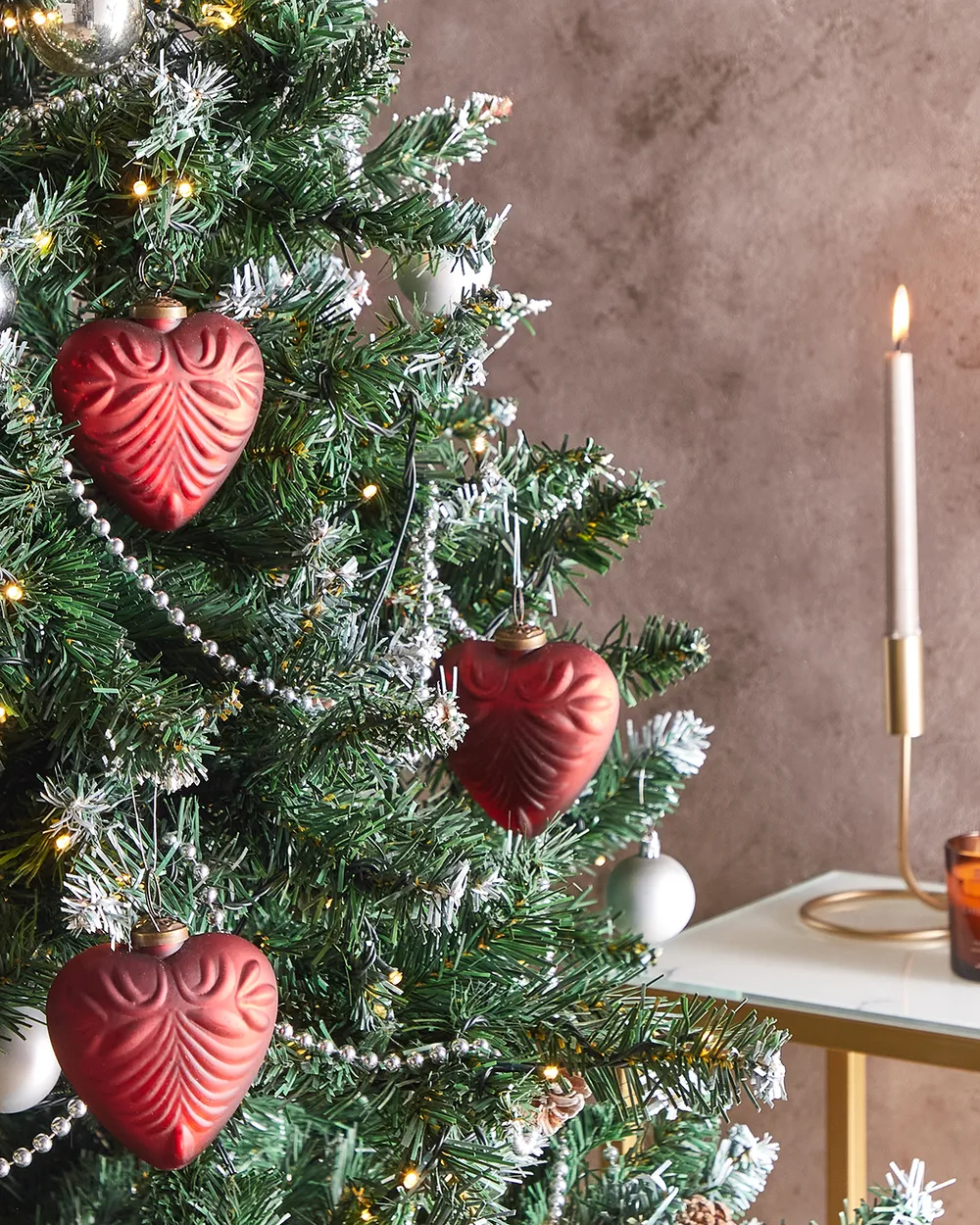 Weihnachtskugel 8er Set FERIABLE Glas Rot