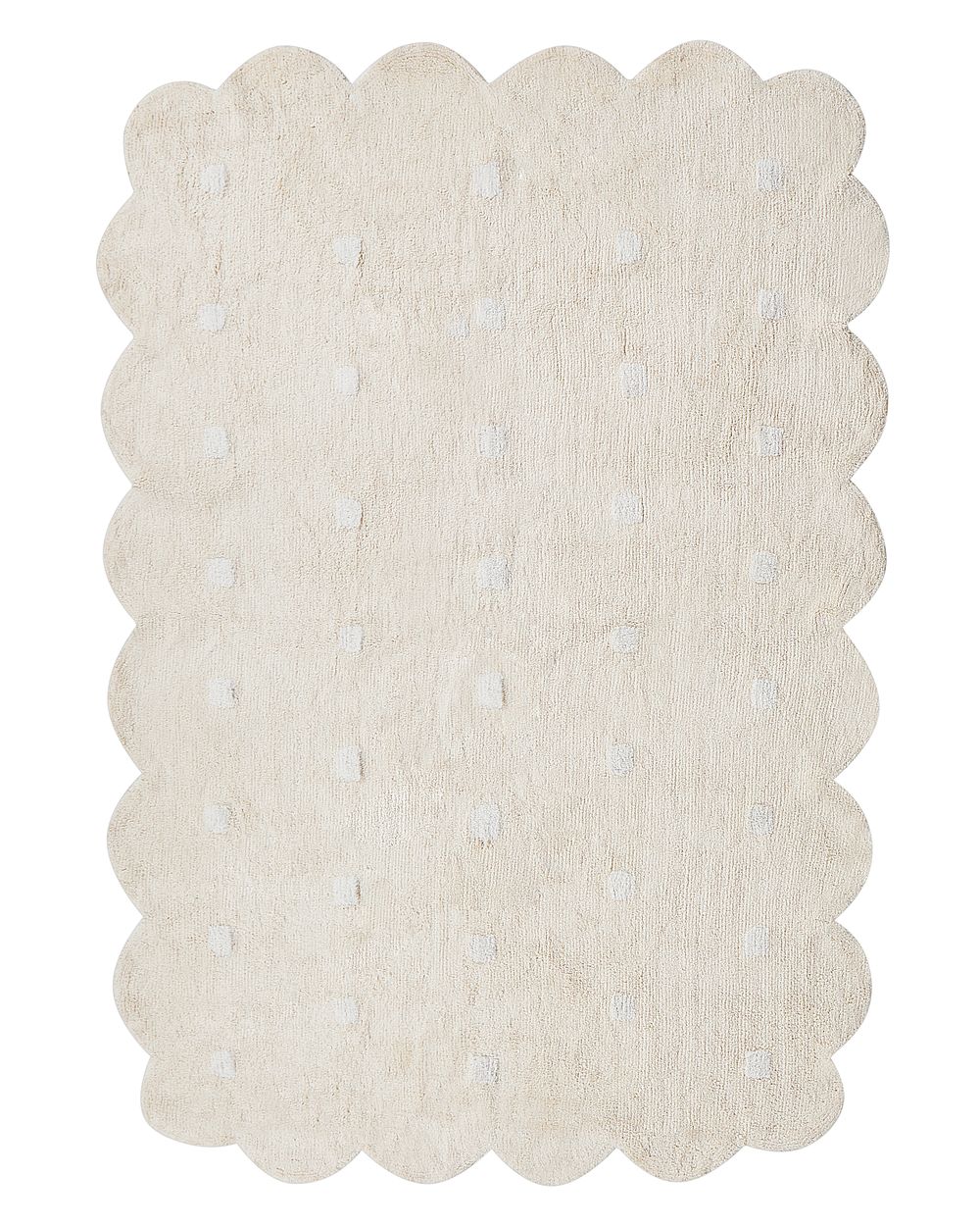 Kindervloerkleed SAREKI Beige 140 x 200 cm Katoen
