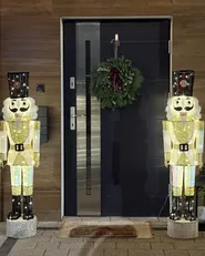 Outdoor Decoration LED STOROVAN 152 cm Nutcracker White/ Gold_1046126
