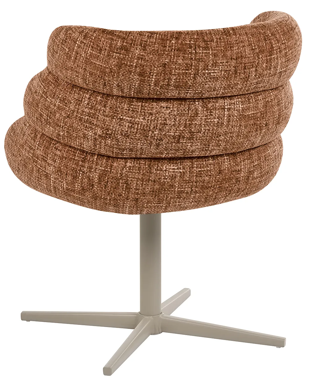 Dining Chair Swivel YOUNGSTOWN Fabric Golden Brown_1161884