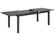 Ausziehbarer Gartentisch SKALOMA 180/240 cm 90 cm Metall Dunkelgrau_921899