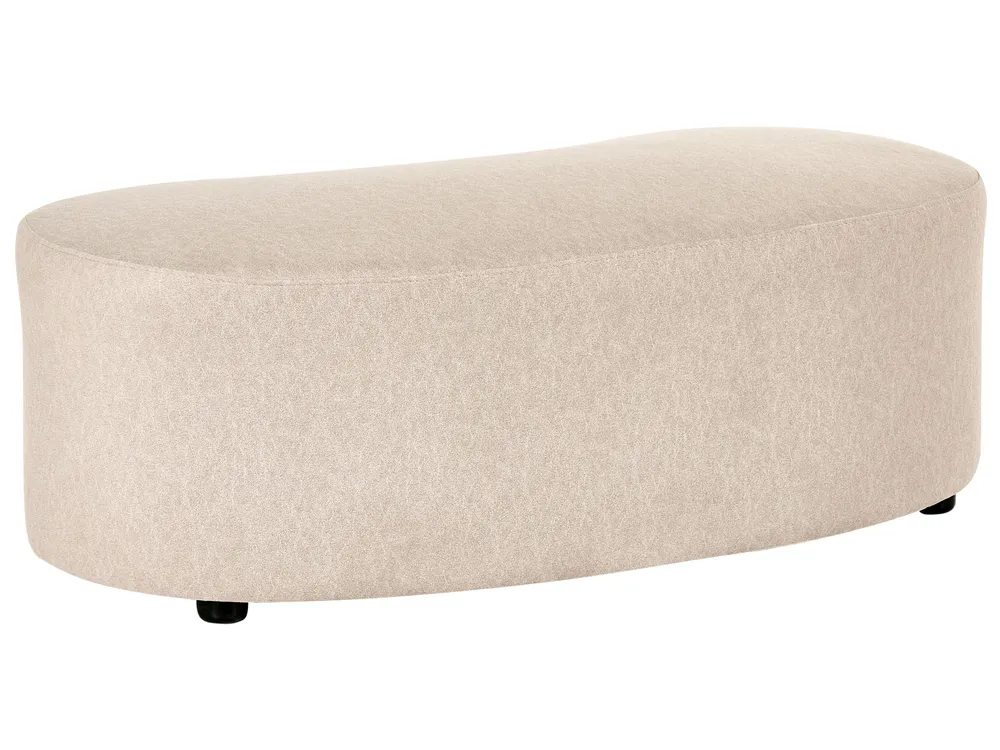 Sofa AMAL mit Ottomane Stoff Beige_1145670