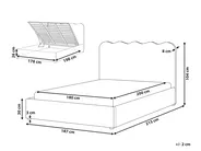 Bett mit Stauraum NANTERRE Chenillegewebe Taupe 180 x 200 cm_1019607