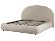 Ottoman Bed GRASSE Fabric Taupe 160 x 200 cm (EU King Size)_1056326
