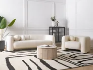 Sessel LEIREN Bouclé Weiß_935600