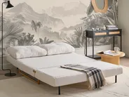 Sofa Bed 3 Seater JERSLEV Boucle Off-White_1013022
