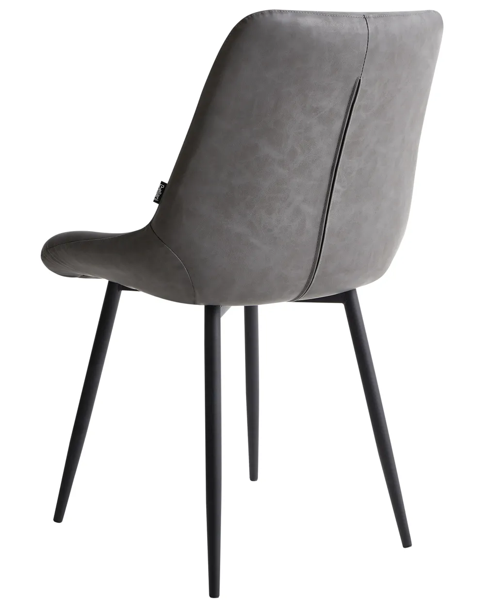 Esszimmerstuhl 2er Set MELROSE Kunstleder Grau_967196
