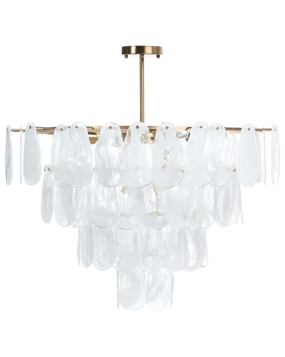 Chandelier OSMORE Glass Brass