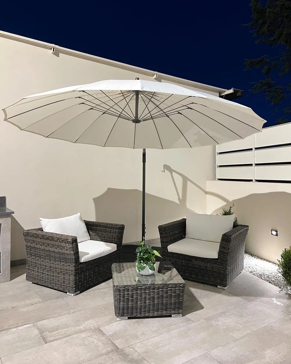 Ampelschirm 268 cm CALABRIA II Hellbeige_949357