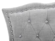 Bett mit Stauraum METZ Stoff Hellgrau 90 x 200 cm_799479