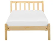 Bett mit Lattenrost Kiefernholz FLORAC 90 x 200 cm Hellbraun_918216